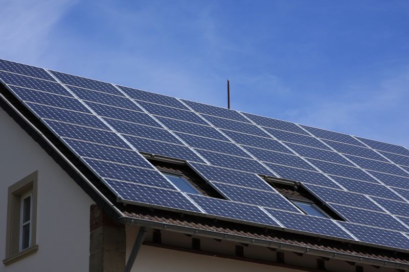 Residential Solar Panel System Close-up